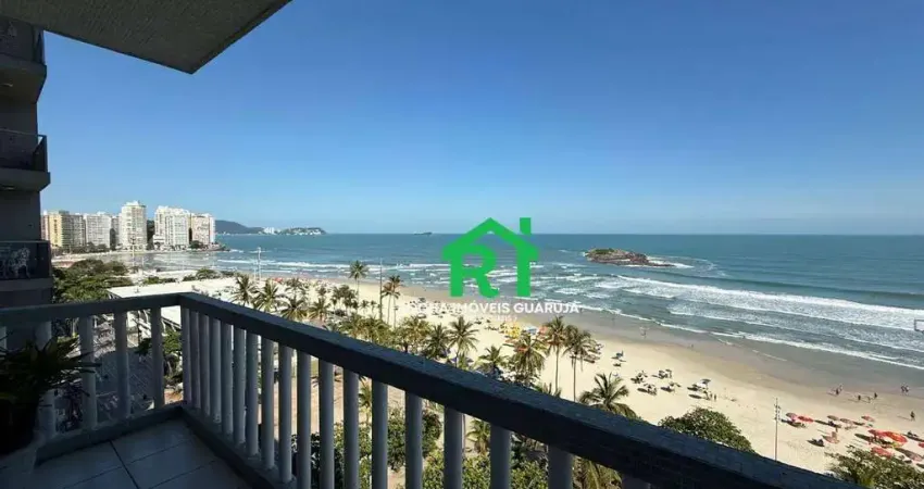 Apartamento frente mar com 3 dormitórios (1 suíte) e sacada – pitangueiras, guarujá