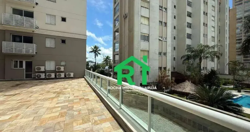 Apartamento frente mar com 3 suítes e lazer completo – astúrias, guarujá
