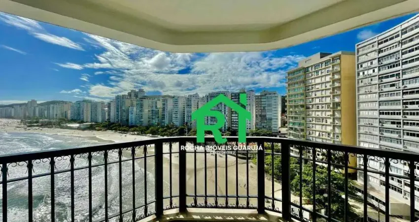 Apartamento frente mar com 4 quartos (3 suítes), 2 vagas à venda em pitangueiras, guarujá