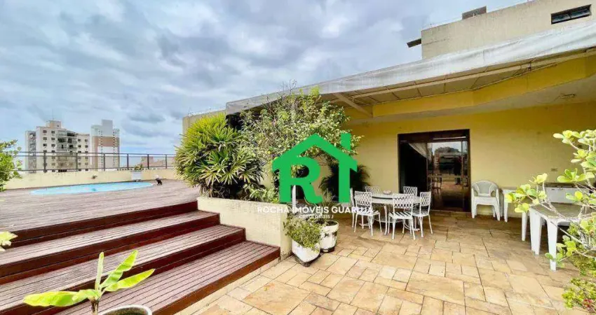 Cobertura com 5 quartos( 2 suítes) 4 vagas, lazer à venda em praia da enseada - guarujá/sp