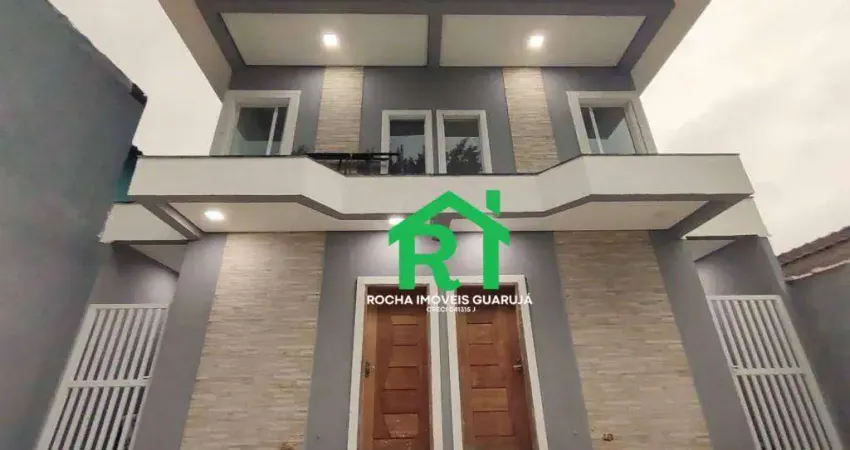 Casa com 2 quartos( 2 suítes) 1 vaga, churrasqueira. à venda em jardim helena maria guarujá/sp