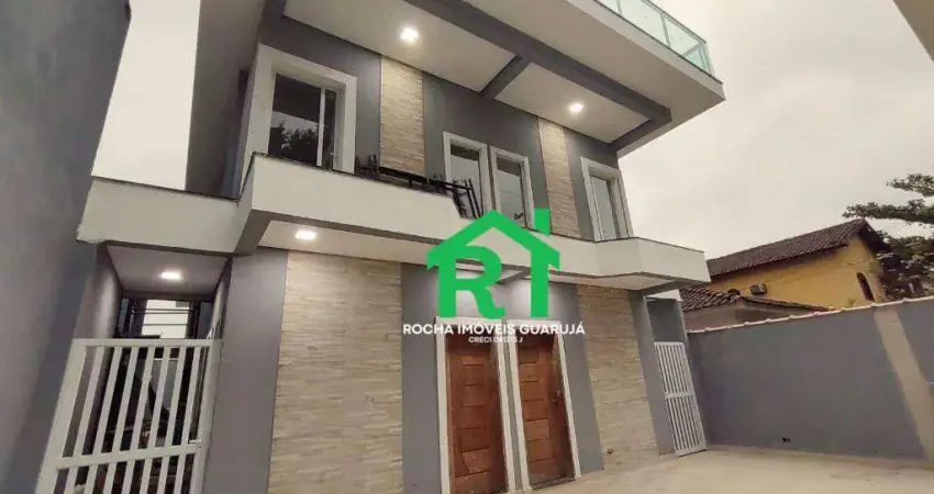 Casa com 3 quartos( 2 suítes) 1 vaga, churrasqueira. à venda em jardim helena maria guarujá/sp