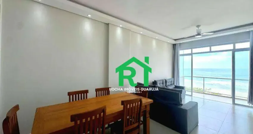 Apartamento frente mar com 3 quartos (1 suíte) e 1 vaga à venda em pitangueiras, guarujá