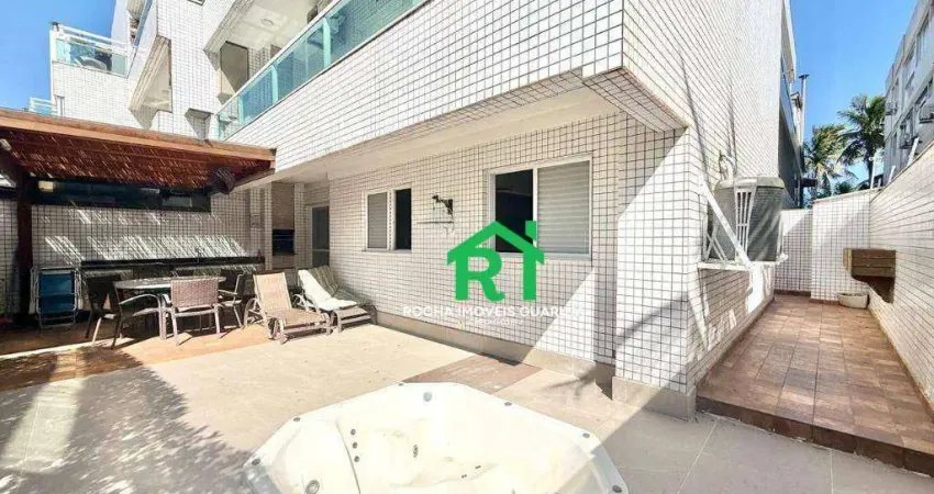 Apartamento à beira mar com 2 quartos (1 suíte) 2 vagas e lazer à venda no tombo, guarujá
