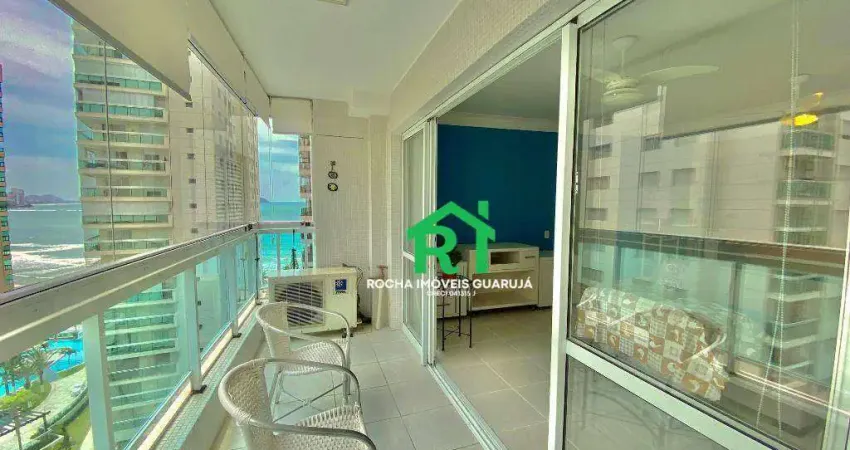 Apartamento com vista mar ,2 quartos e lazer à venda, 78 m² por r$ 790.000 - jardim astúrias - guarujá/sp