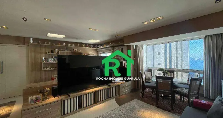 Apartamento com vista mar, 3 dormitórios (2 suítes), 2 vagas e lazer à venda em jardim astúras, guarujá/sp