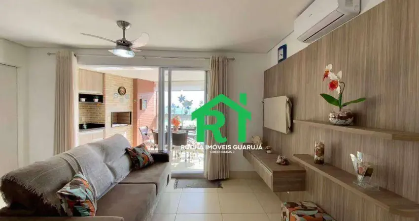 Apartamento com 3 quartos e vista mar à venda, 100 m² por r$ 1.350.000 - enseada - guarujá/sp