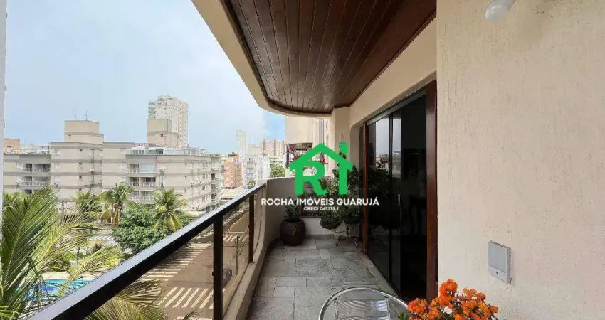 Apartamento à beira mar com 3 quartos (1 suíte), 1 vaga e lazer à venda em enseada, guarujá