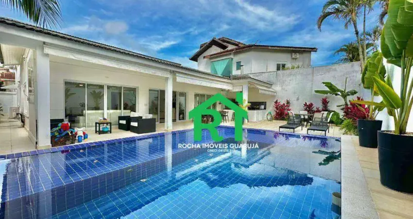 Casa com 6 suítes, 6 vagas, lazer à venda em acapulco, guarujá