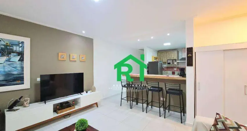 Apartamento com 1 quarto, 2 vagas e lazer à venda em Enseada, Guarujá