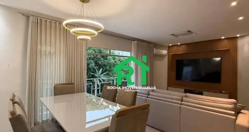 Apartamento com lazer e 3 dormitórios à venda em localização tranquila – Pitangueiras, Guarujá