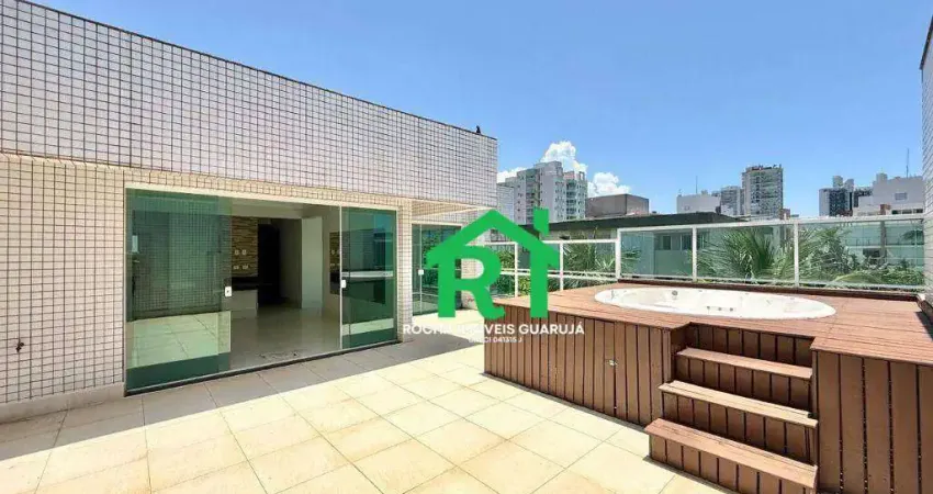 Cobertura com 3 quartos, 1 suíte, 2 vagas e lazer à venda no Tombo, Guarujá