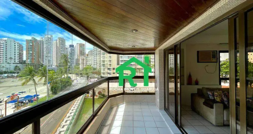 Apartamento frente mar com 3 suítes, 2 vagas e lazer à venda em Jardim Astúrias, Guarujá