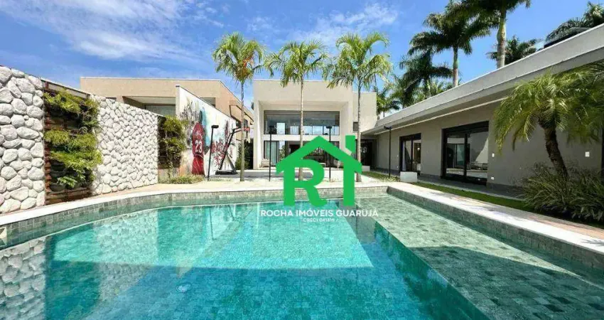 Casa de alto padrão com 5 quartos (5 suítes), 6 vagas, lazer à venda em Pernambuco, Guarujá.