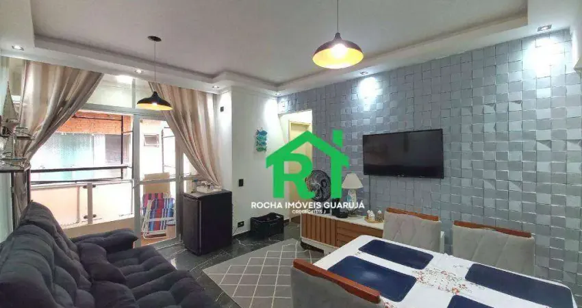 Apartamento à beira mar com 3 Dormitórios, 1 vaga - Enseada - Guarujá/SP