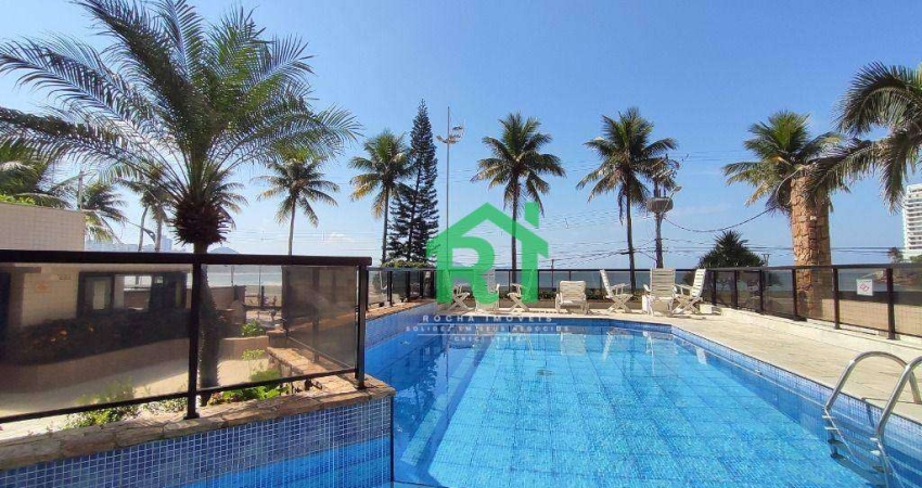 Apartamento Frente Mar, 3 Dormitórios (1 Suíte), 2 Vagas, Área de Lazer, Jardim Astúrias, Guarujá/SP
