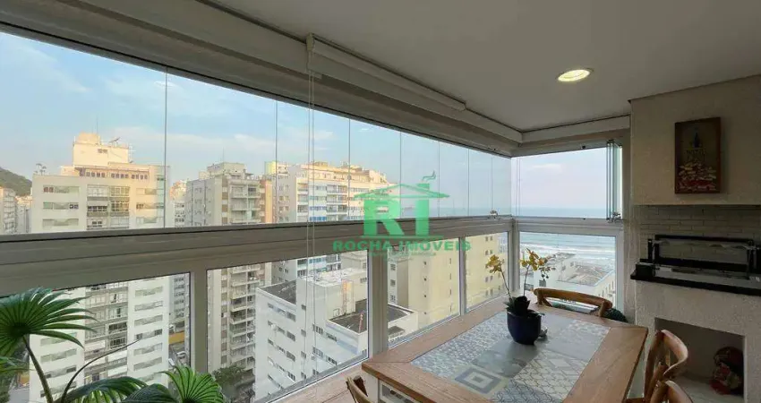 Apartamento à beira mar com 3 quartos (1 suíte), 2 vagas e lazer à venda em pitangueiras, guarujá