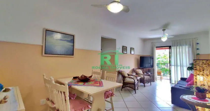 Apartamento com Sacada, 2 Dormitórios (1 Suíte), 1 Vaga, Tombo, Guarujá/SP