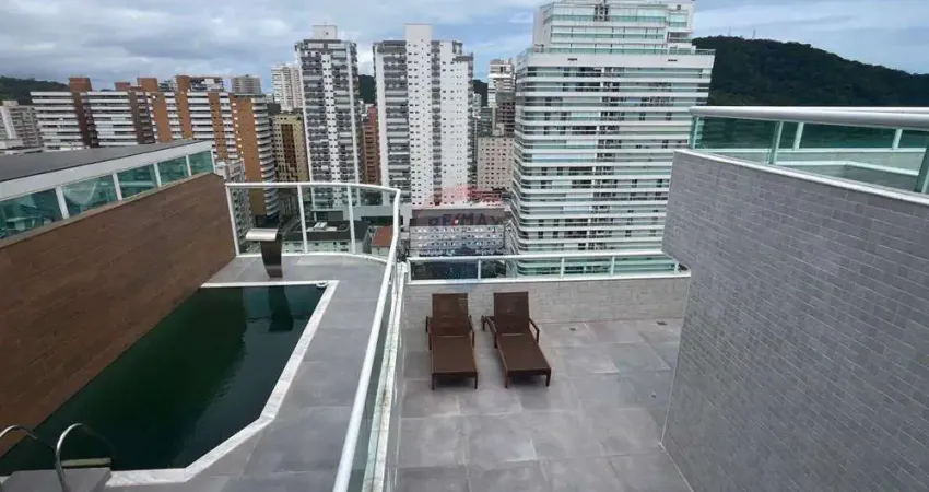 Cobertura  Duplex de frente para o mar com piscina a venda no Canto do Forte com 3 suites e 3 vagas de garagem Praia Grande SP