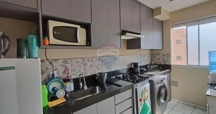 Apartamento à venda com 2 quartos, ambientes integrados, 49m² no condomínio canto das araras, parque bom retiro, paulínia/sp