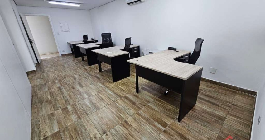 Sala comercial com 3 salas para alugar na Brás Cubas - até 105 - lado ímpar, 37, Centro, Santos