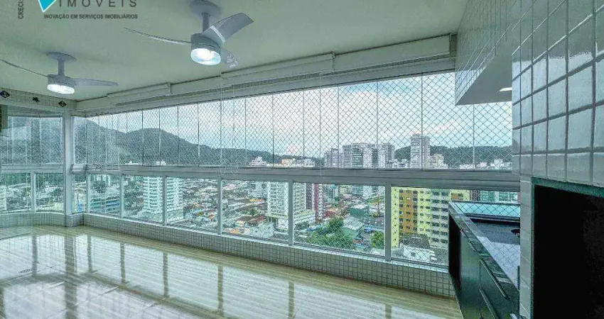 Apartamento com 4 dormitórios à venda, 156 m² por r$ 1.600.000,00 - canto do forte - praia grande/sp