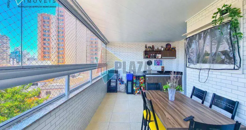 Apartamento 3 dormitórios com 2 suítes à venda, 114 m² por r$ 1.100.000 - boqueirão - praia grande/sp