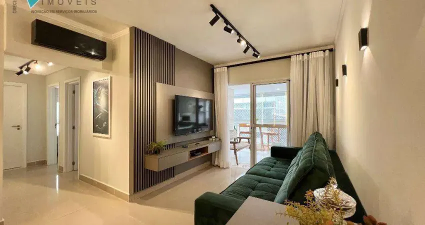 Apartamento com 3 dormitórios à venda, 127 m² por R$ 1.300.000,00 - Canto do Forte - Praia Grande/SP