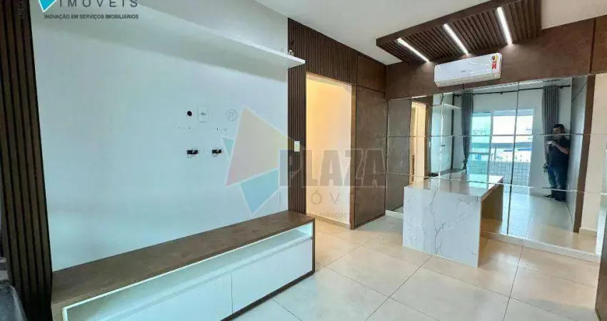 Apartamento com 1 dormitório para alugar, 54 m² por r$ 3.500,00/mês - canto do forte - praia grande/sp