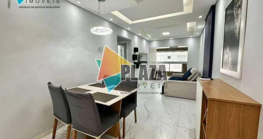 Apartamento com 2 dormitórios para alugar, 70 m² por r$ 4.500,00/mês - boqueirão - praia grande/sp
