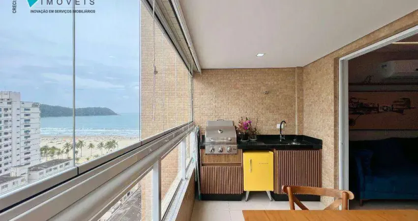 Apartamento com 2 dormitórios à venda, 85 m² por r$ 1.050.000,00 - boqueirão - praia grande/sp