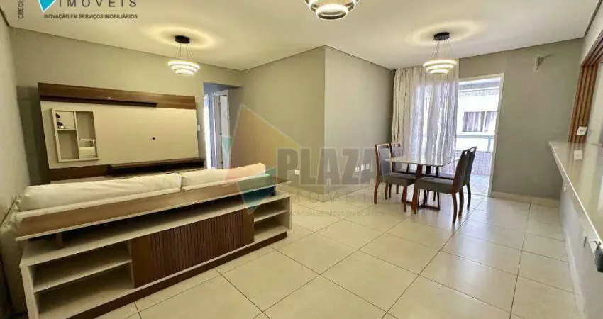 Apartamento com 3 dormitórios para alugar, 124 m² por R$ 6.500,00/mês - Canto do Forte - Praia Grande/SP