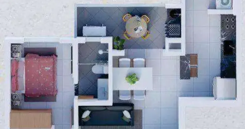 Apartamento com 1 dormitório à venda, 49 m² por R$ 376.960,00 - Vila Guilhermina - Praia Grande/SP