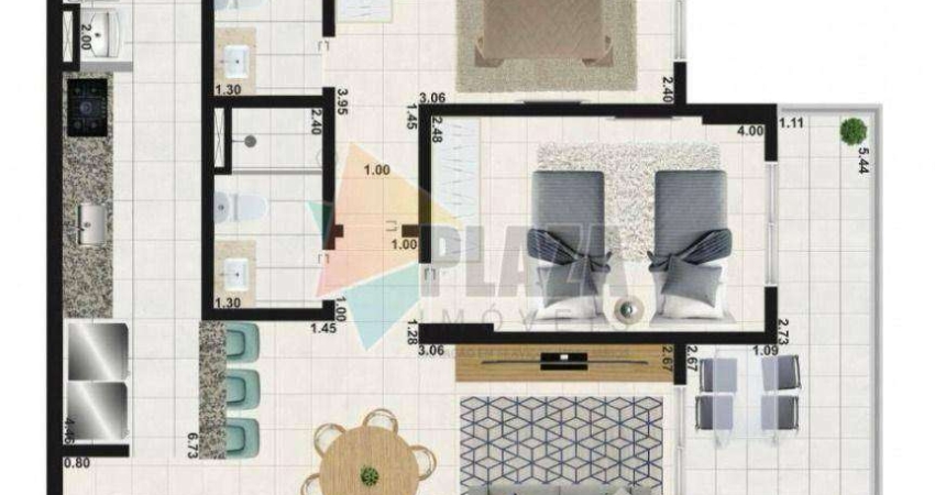 Apartamento à venda, 76 m² por R$ 509.990,00 - Aviação - Praia Grande/SP