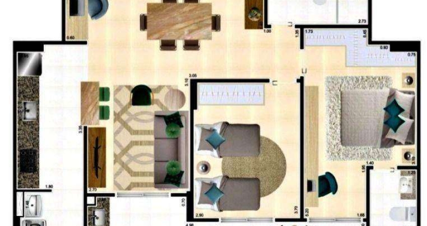Apartamento à venda, 102 m² por R$ 753.000,00 - Vila Assunção - Praia Grande/SP