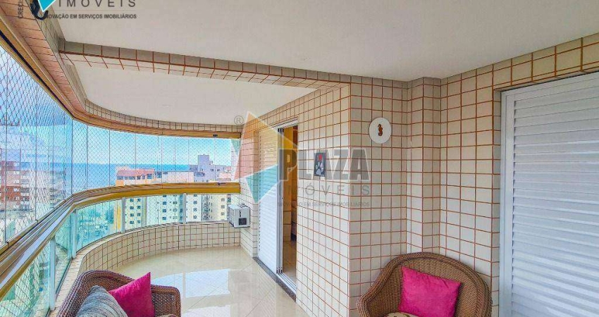 Apartament 3 dormitórios com 2 suítes para alugar, 136 m² por R$ 5.500/mês - Aviação - Praia Grande/SP