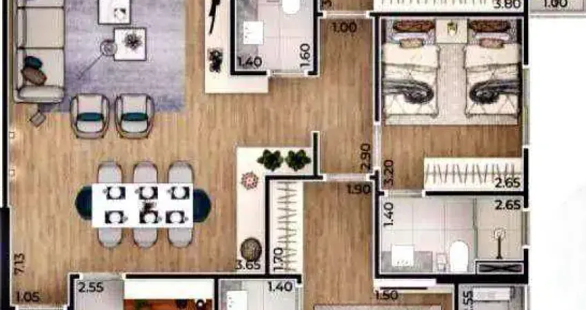 Apartamento com 3 dormitórios à venda, 149 m² por R$ 1.730.000,00 - Canto do Forte - Praia Grande/SP