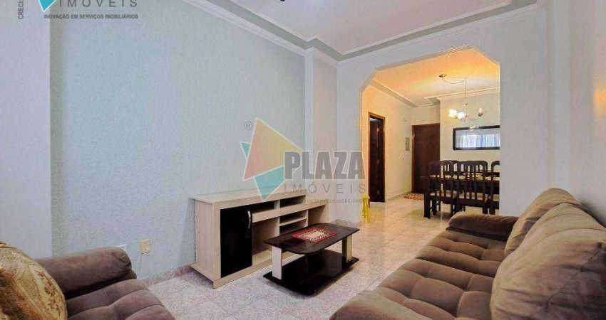 Apartamento com 2 dormitórios para alugar, 82 m² por R$ 3.500,00/mês - Canto do Forte - Praia Grande/SP