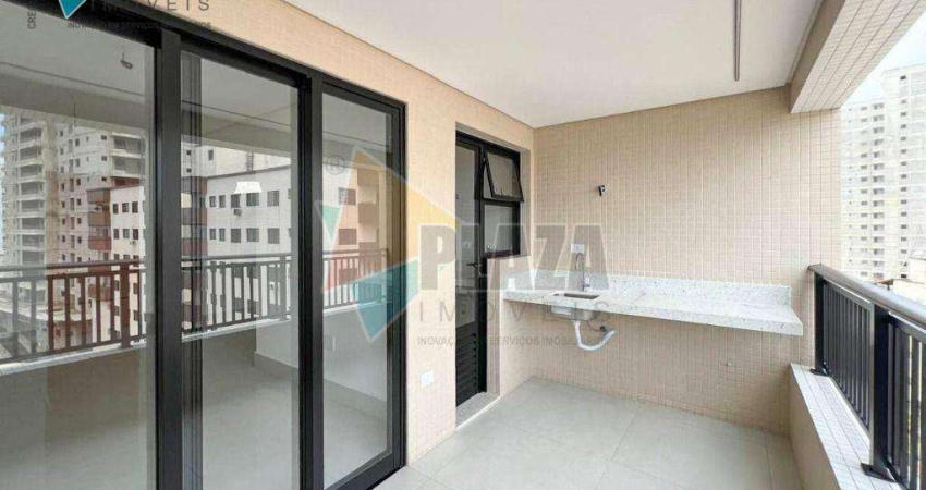 Apartamento 2 dormitórios com 1 suíte à venda, 73 m² por R$ 499.000 - Aviação - Praia Grande/SP