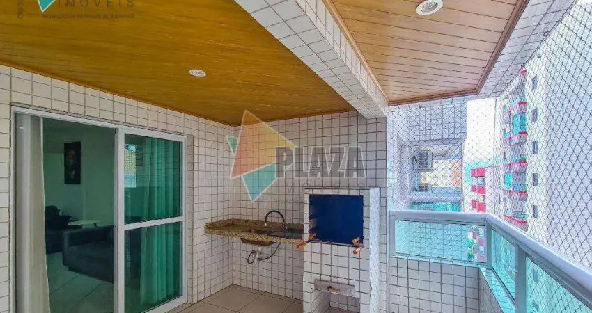 Apartamento mobiliado 2 dormitórios com 1 suíte à venda, 94 m² por R$ 540.000 - Vila Guilhermina - Praia Grande/SP