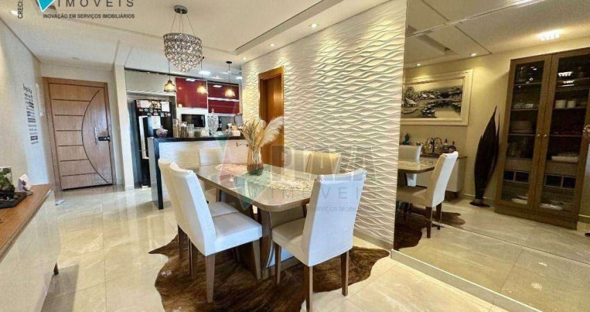 Apartamento com 3 dormitórios para alugar, 130 m² por R$ 8.500,00/mês - Canto do Forte - Praia Grande/SP