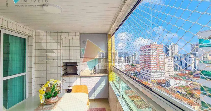 Apartamento 2 dormitórios com 1 suíte  à venda, 78 m² por R$ 669.000 - Vila Guilhermina - Praia Grande/SP