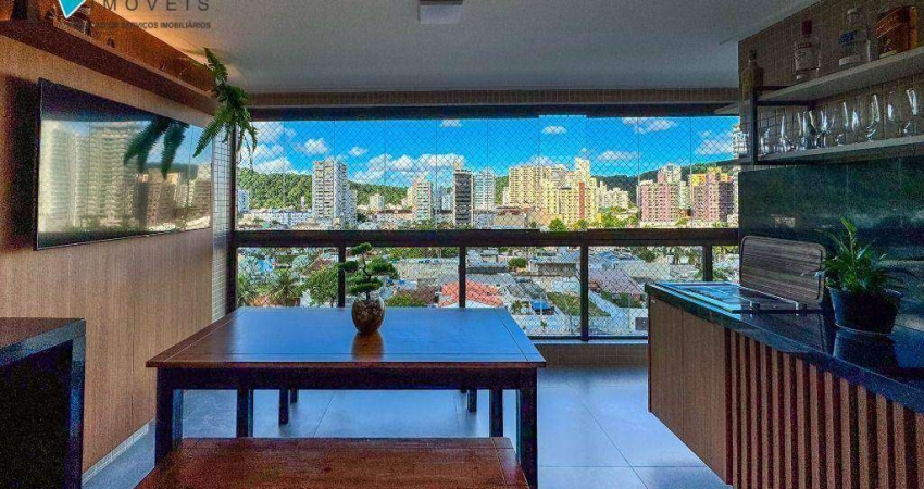 Apartamento de Luxo com Vista para o Mar à Venda no Canto do Forte – 3 Suítes, 2 Vagas, Próximo à Praia