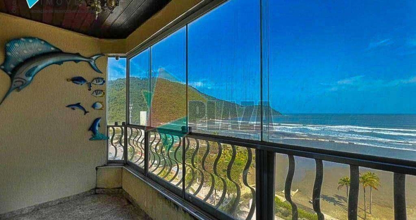 Apartamento Duplex com 4 dormitórios para alugar, 403 m² por R$ 8.000,02/mês - Canto do Forte - Praia Grande/SP