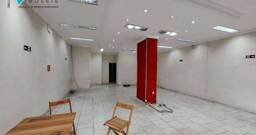 Loja comercial com 90m² para locação no Boqueirão, Praia Grande-SP