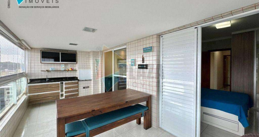 Apartamento com 3 dormitórios para alugar, 145 m² por R$ 8.000,00/mês - Canto do Forte - Praia Grande/SP