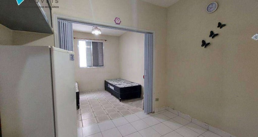 Kitnet com 1 dormitório para alugar, 27 m² por R$ 1.400,00/mês - Canto do Forte - Praia Grande/SP