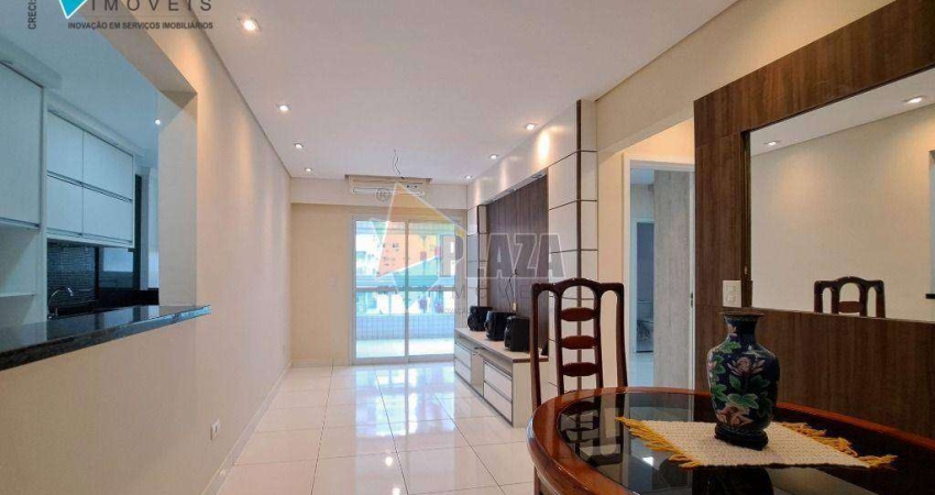 Apartamento com 2 dormitórios para alugar, 77 m² por R$ 3.600,02/mês - Canto do Forte - Praia Grande/SP