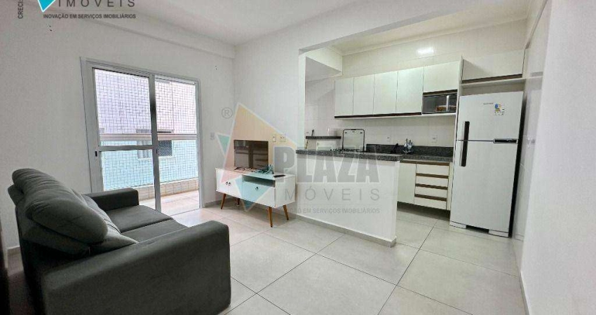 Apartamento com 1 dormitório para alugar, 44 m² por R$ 2.700,02/mês - Canto do Forte - Praia Grande/SP