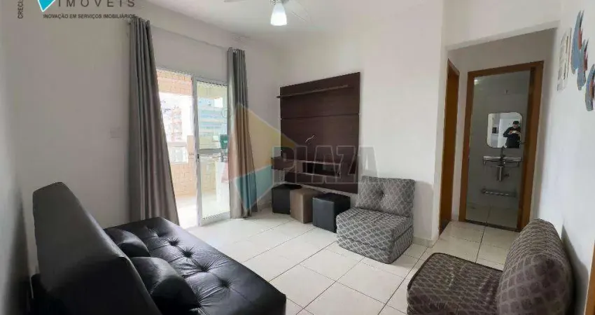 Apartamento com 1 dormitório para alugar, 54 m² por R$ 2.600,00/mês - Aviação - Praia Grande/SP